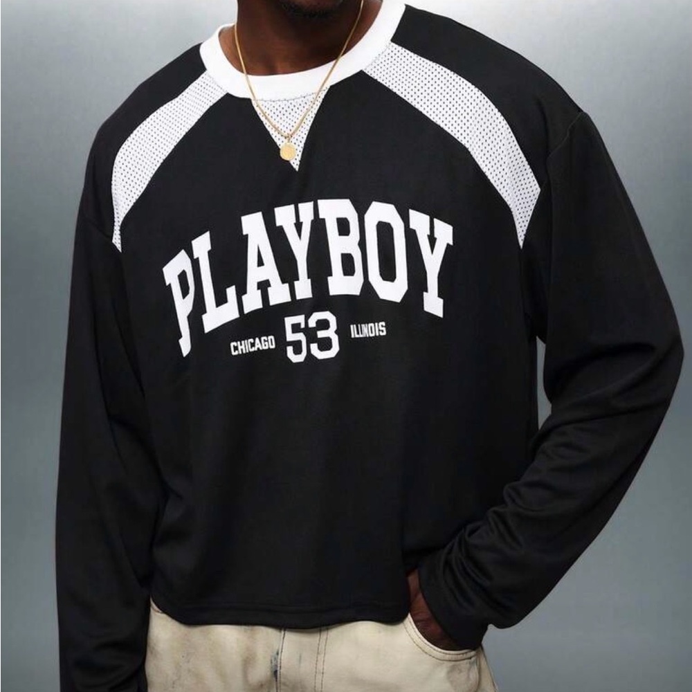 PLAYBOY Black and White Graphic shirt